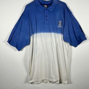 🔥🔥 Vintage Y2K ENYCE 1996 Polo Cotton Tie-Dye Shirt Men Sz 3XL - EUC